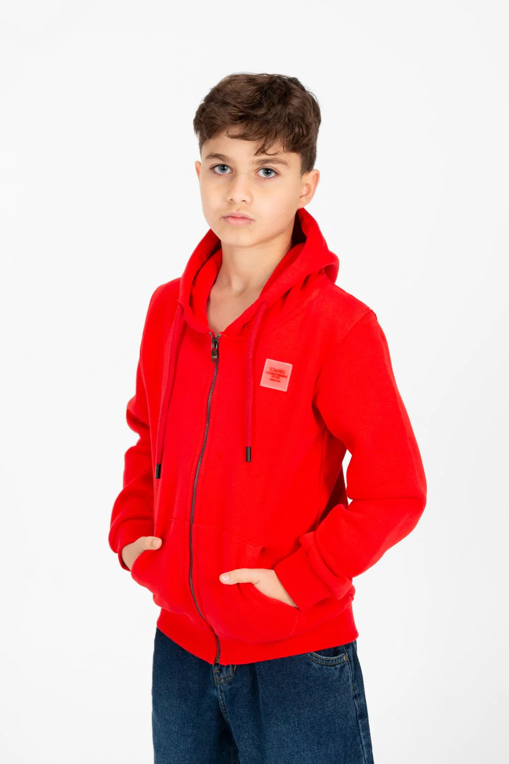 Boy's Tomato Full Zip Hood Sweatshirt - Image 15
