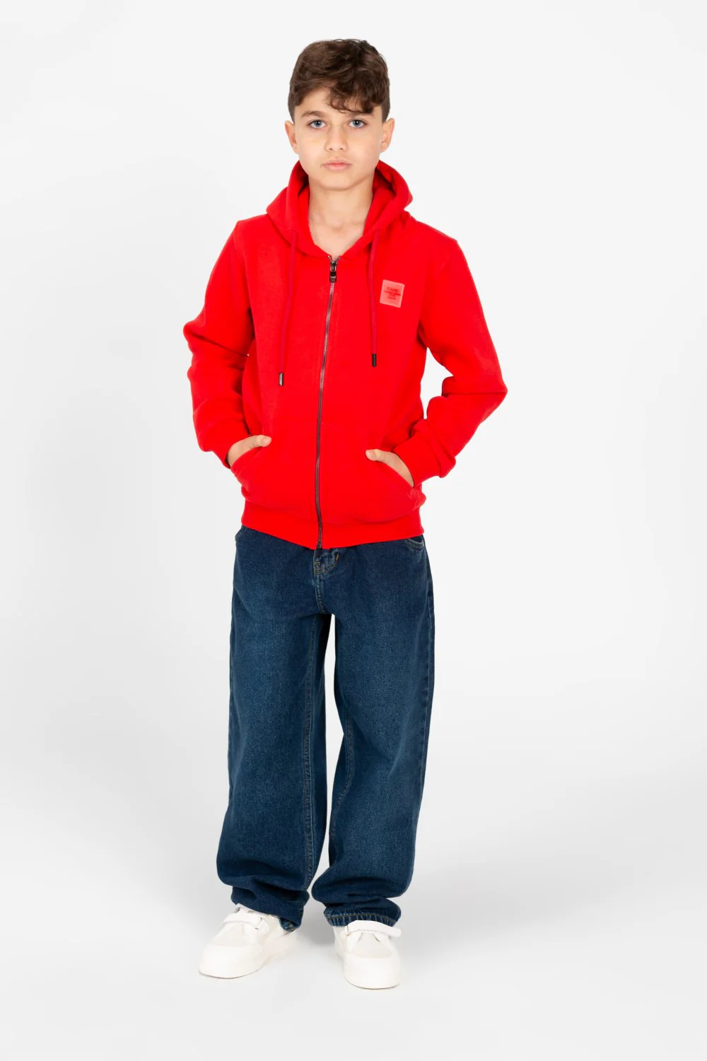 Boy's Tomato Full Zip Hood Sweatshirt - Image 16