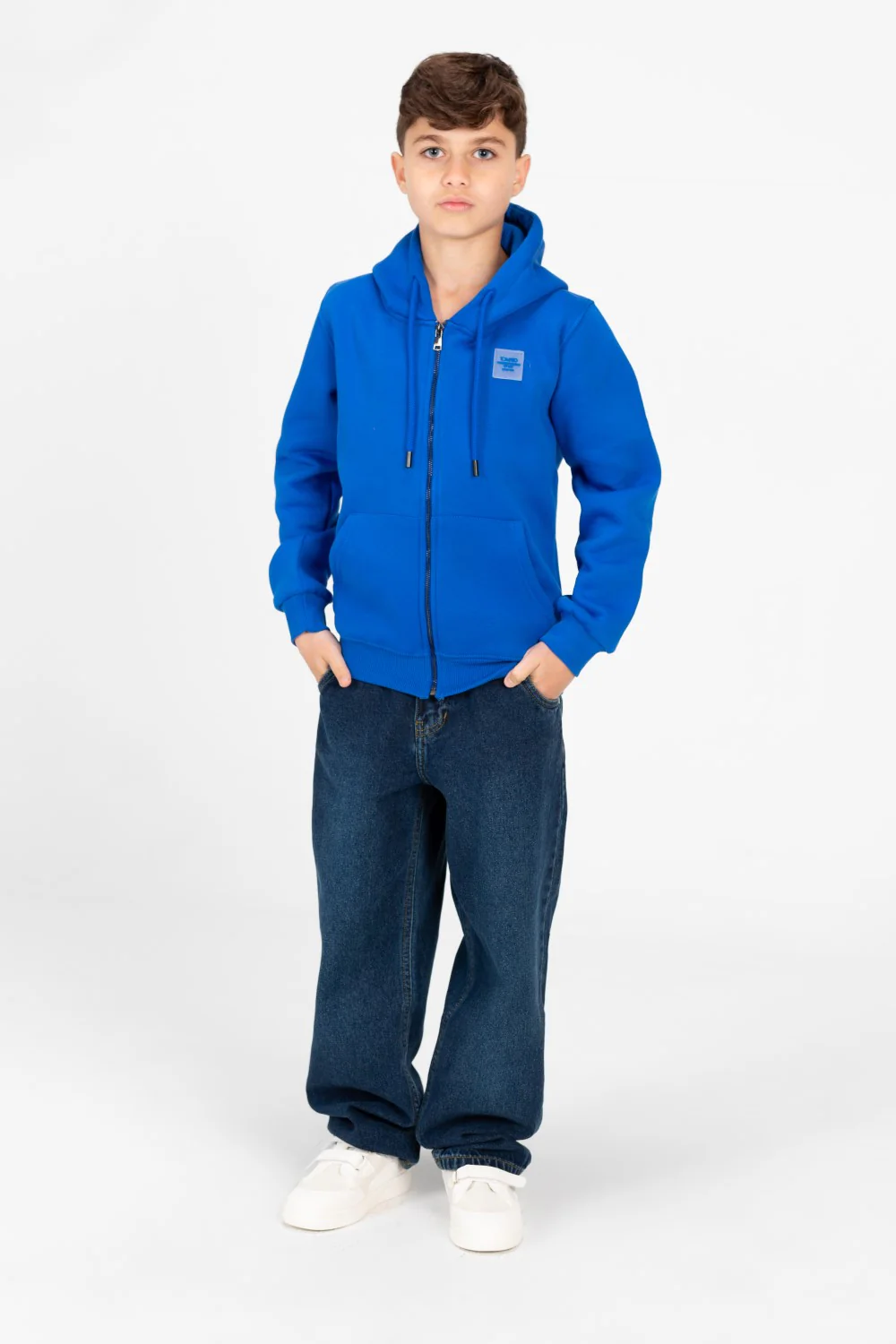 Boy's Tomato Full Zip Hood Sweatshirt - Image 4