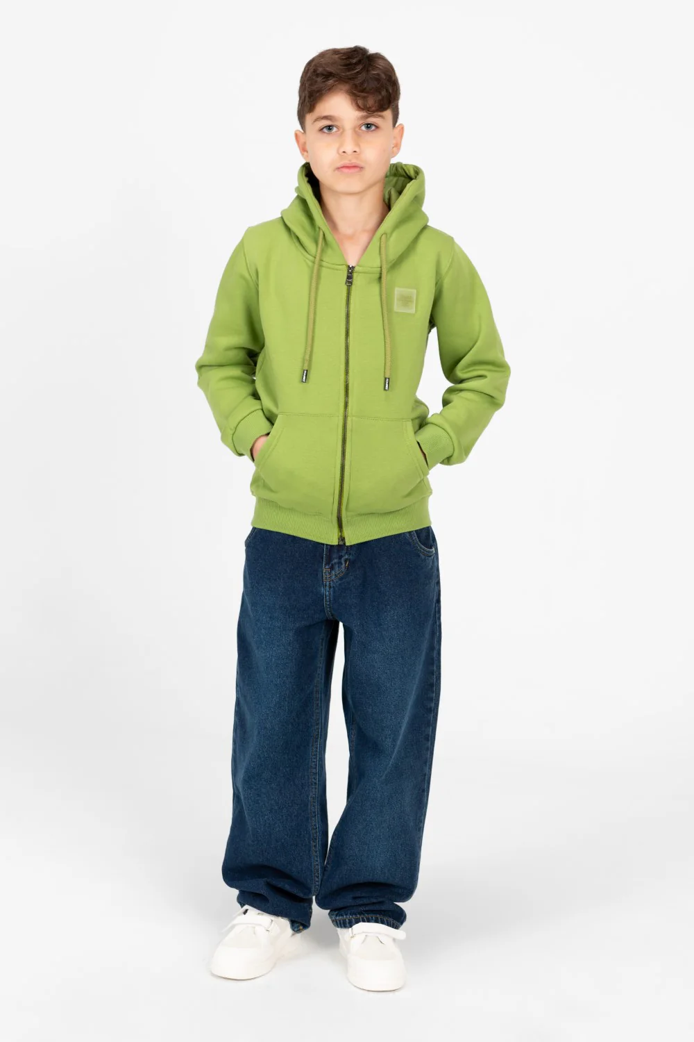 Boy's Tomato Full Zip Hood Sweatshirt - Image 8