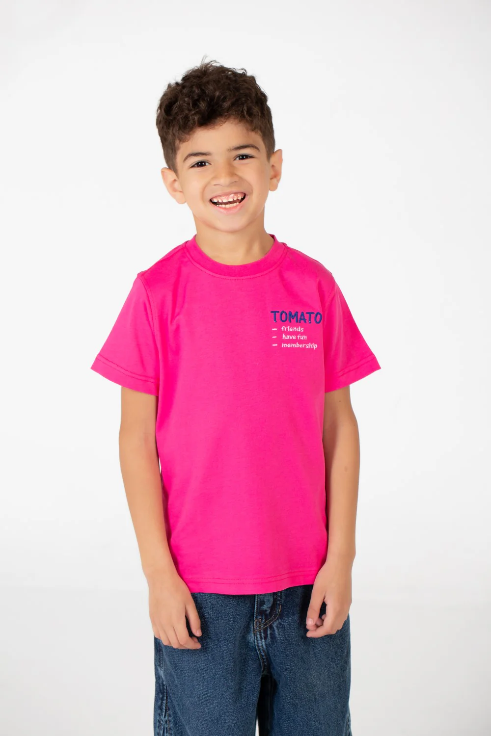 Boy's Tomato Half Sleeve Round Neck T-Shirt - Image 5