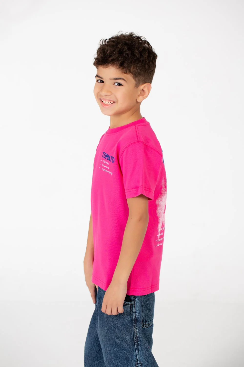 Boy's Tomato Half Sleeve Round Neck T-Shirt - Image 7