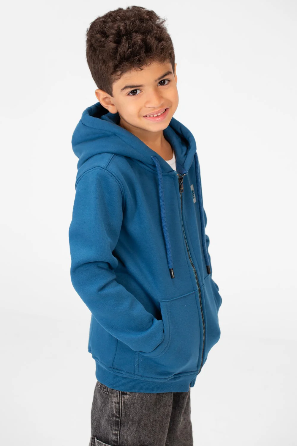 Boy's Tomato Hooded Sweatshirt With Full Zipper - Image 3