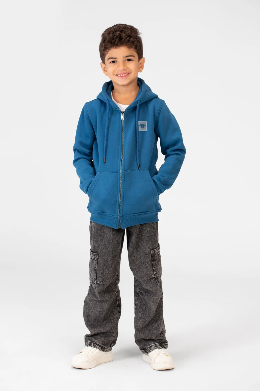 Boy's Tomato Hooded Sweatshirt With Full Zipper - Image 4