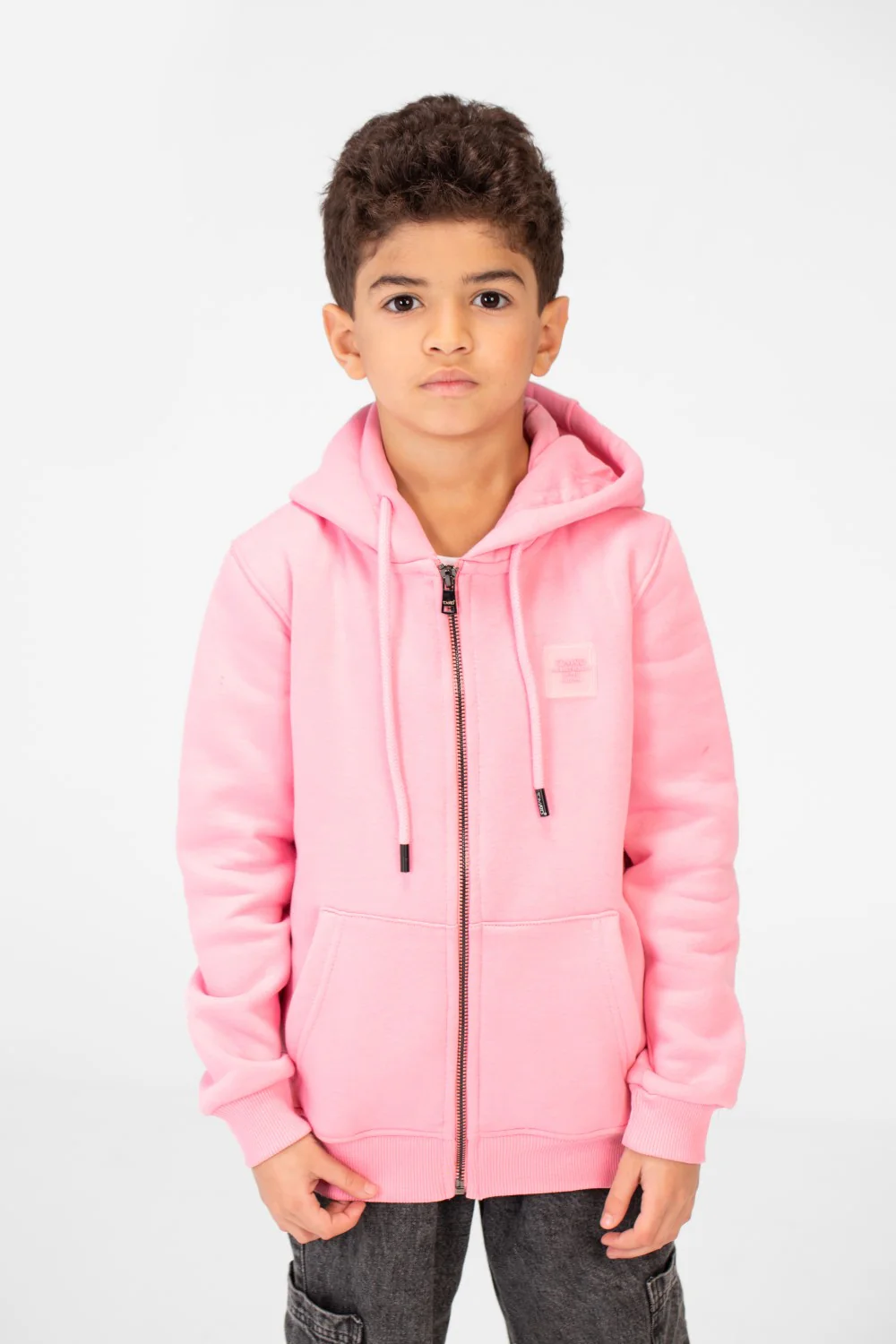 Boy's Tomato Hooded Sweatshirt With Full Zipper - Image 5