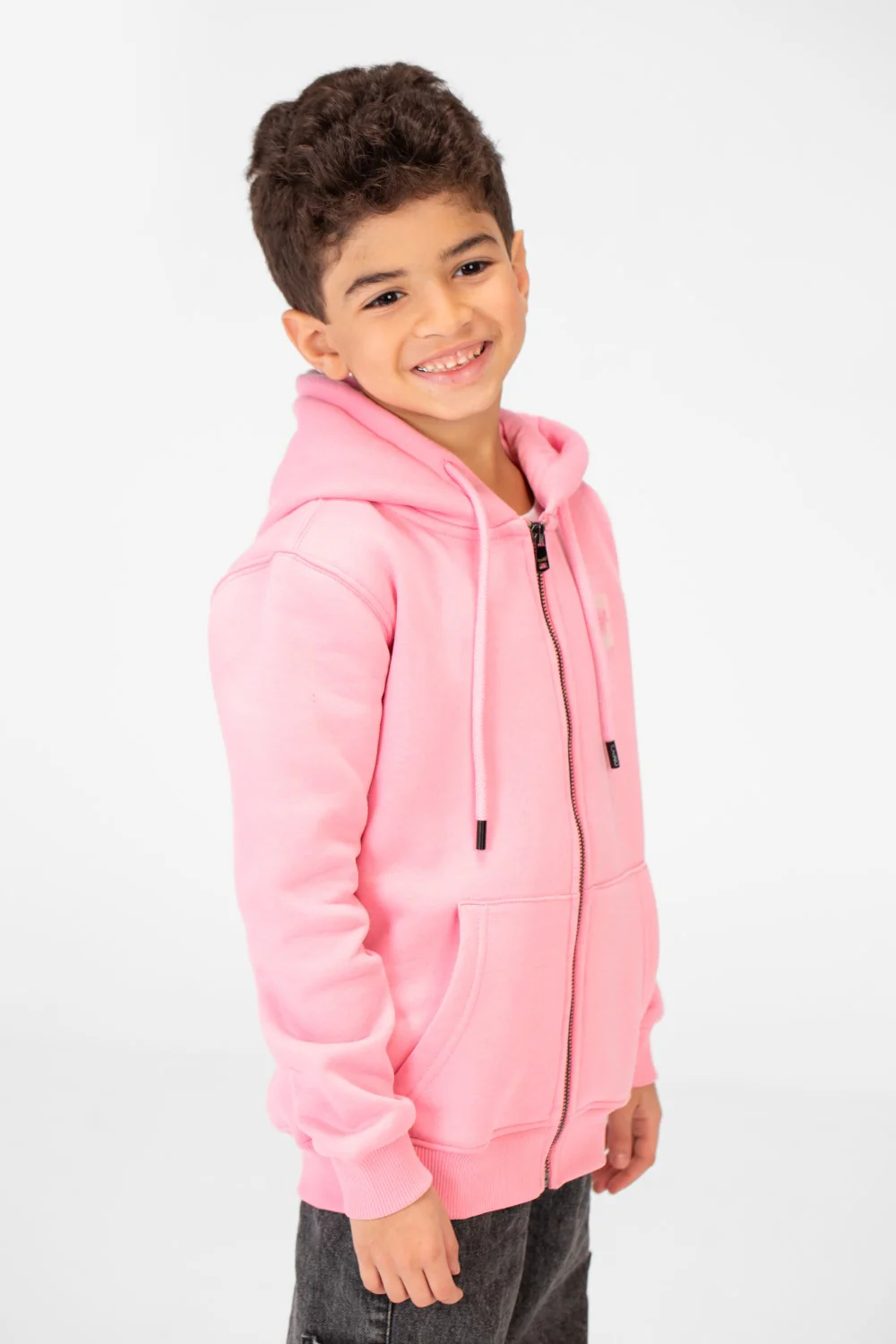 Boy's Tomato Hooded Sweatshirt With Full Zipper - Image 7