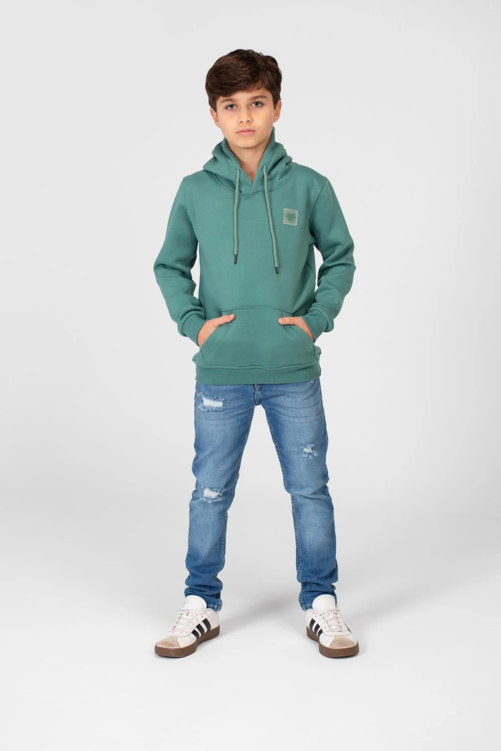 Boy's Tomato Melton Hooded Sweatshirt - Image 4