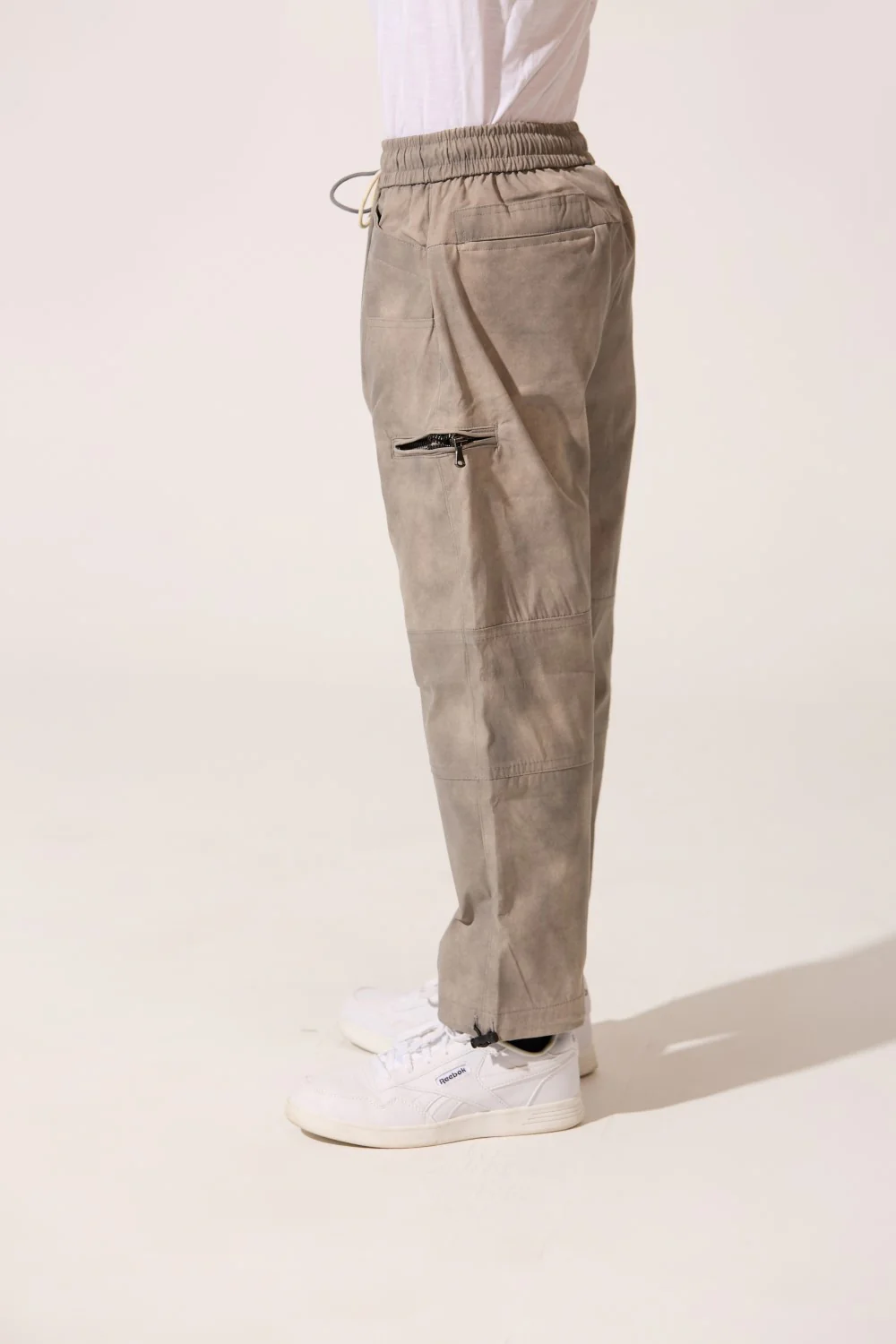 Boy's Tomato Oversized Modern Washed Sweatpants With Side Zipper Pockets - Image 8