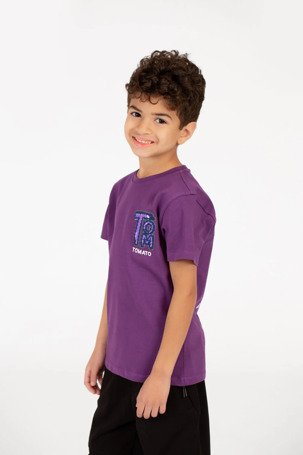 Boy's Tomato Printed Crew Neck Half Sleeve T-Shirt - Image 7