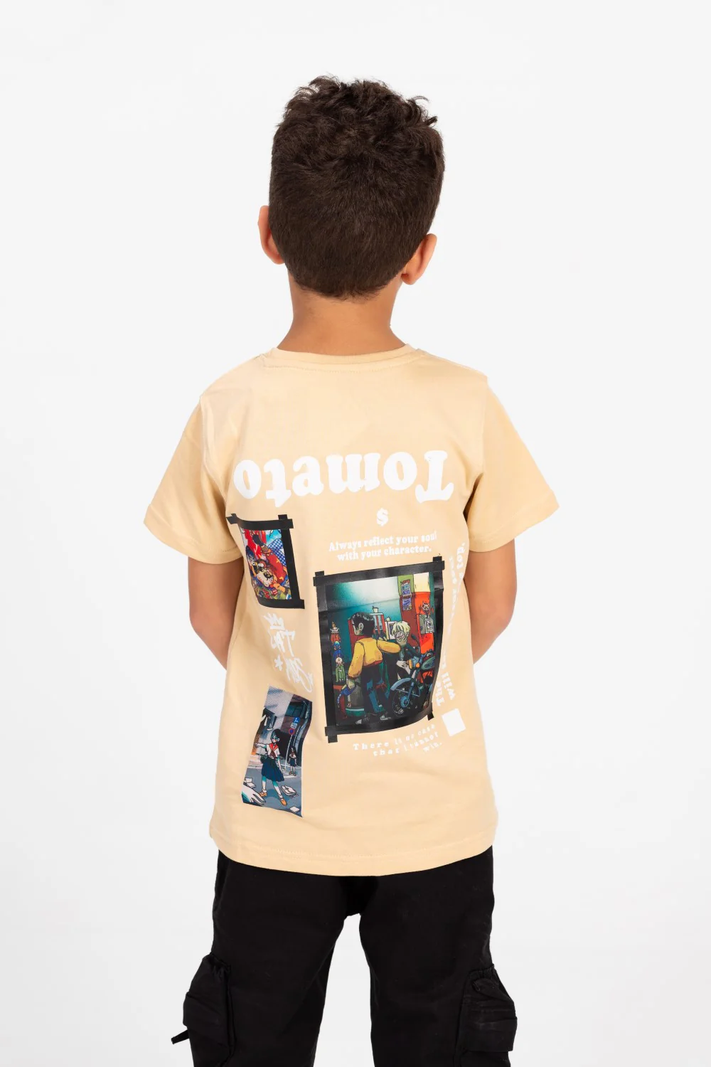 Boy's Tomato Printed Crew Neck T-Shirt - Image 2