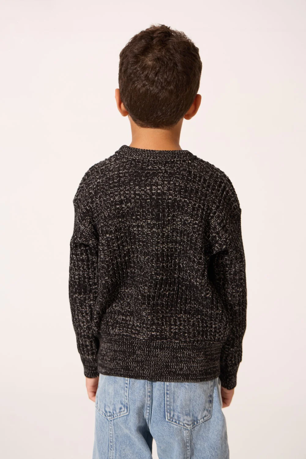 Boy's Tomato Slim Fit Jakar Cotton Crew Neck Pullover - Image 2
