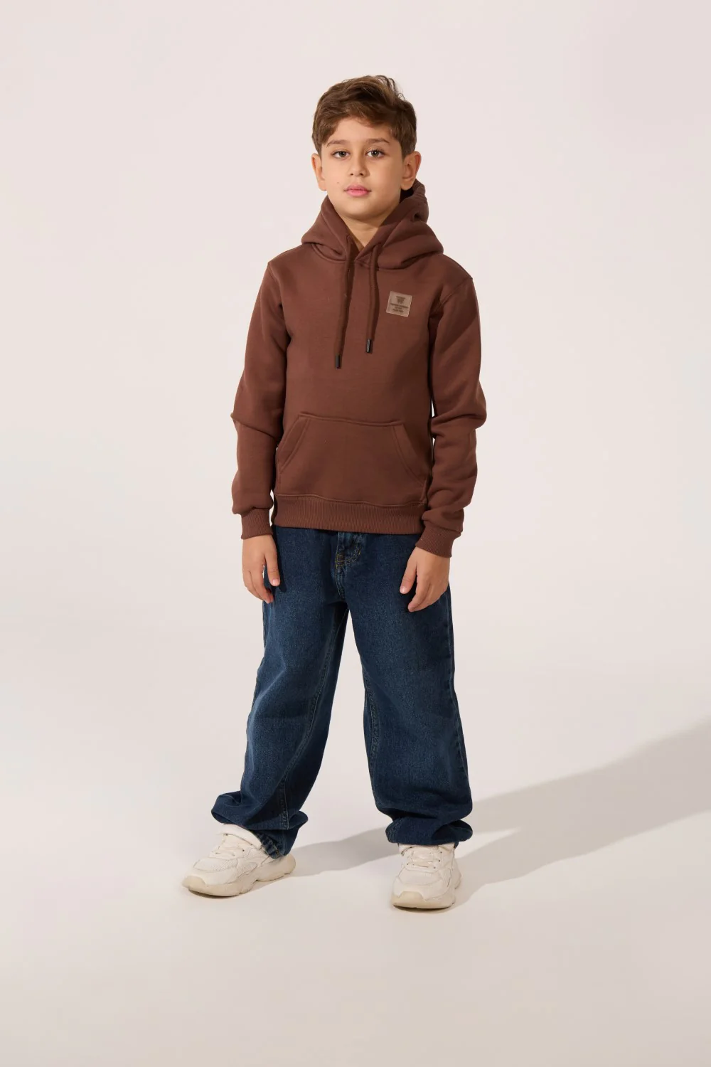 Boy's Tomato Slim Fit Long Sleeve Hoodie Sweatshirt With Front Kangaroo Pocket - Image 4
