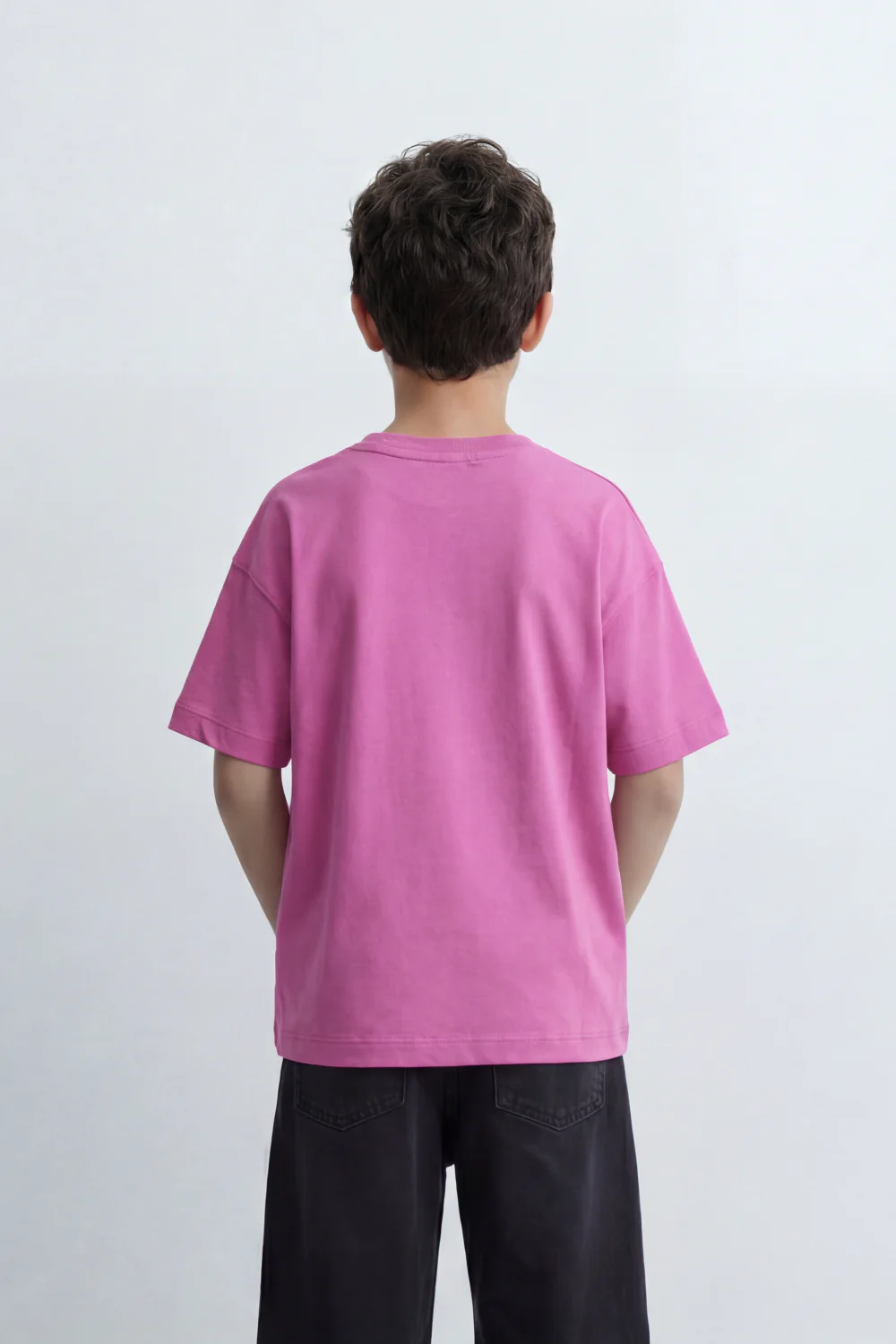 Boy's Tomato Store Archive Code Oversized T-Shirt Made Featuring Small Gothic Chest Text Distressed Mixed Media Patch - Image 6