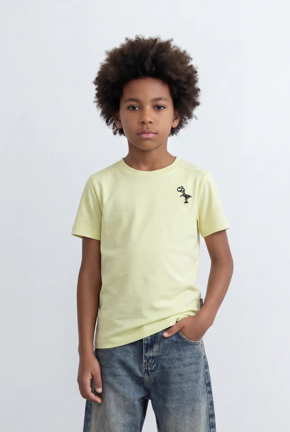 Boy's Tomato Store Basic Graphic T-Shirt Mini Dino Chest Print Slim Fit - Image 9