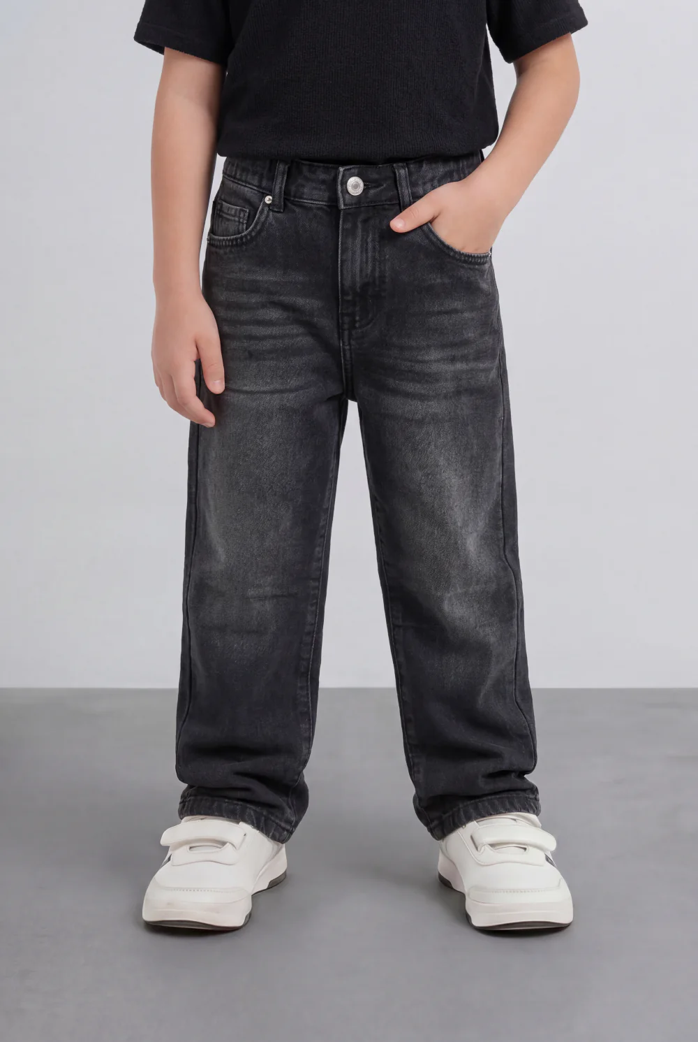 Boy's Tomato Store Boyfriend Denim Pants Mid Rise Flow Washed Vintage Finish