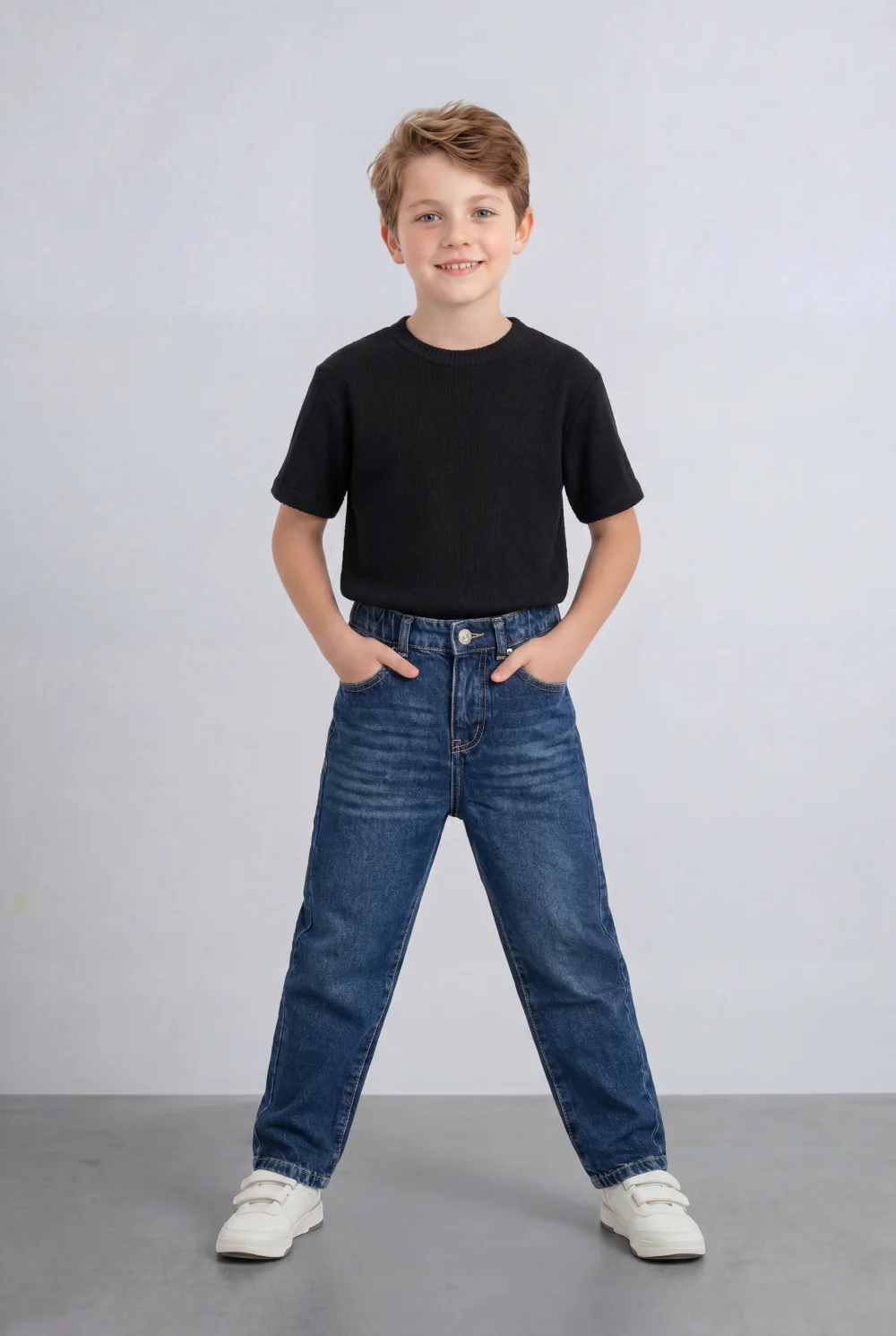 Boy's Tomato Store Boyfriend Denim Pants Mid Rise Flow Washed Vintage Finish - Image 11