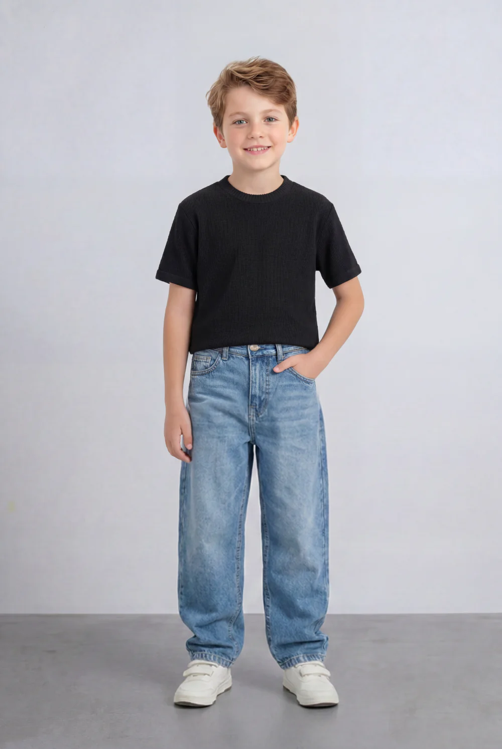 Boy's Tomato Store Boyfriend Denim Pants Mid Rise Flow Washed Vintage Finish - Image 15
