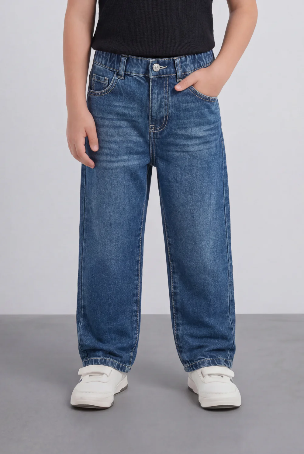 Boy's Tomato Store Boyfriend Denim Pants Mid Rise Flow Washed Vintage Finish - Image 21