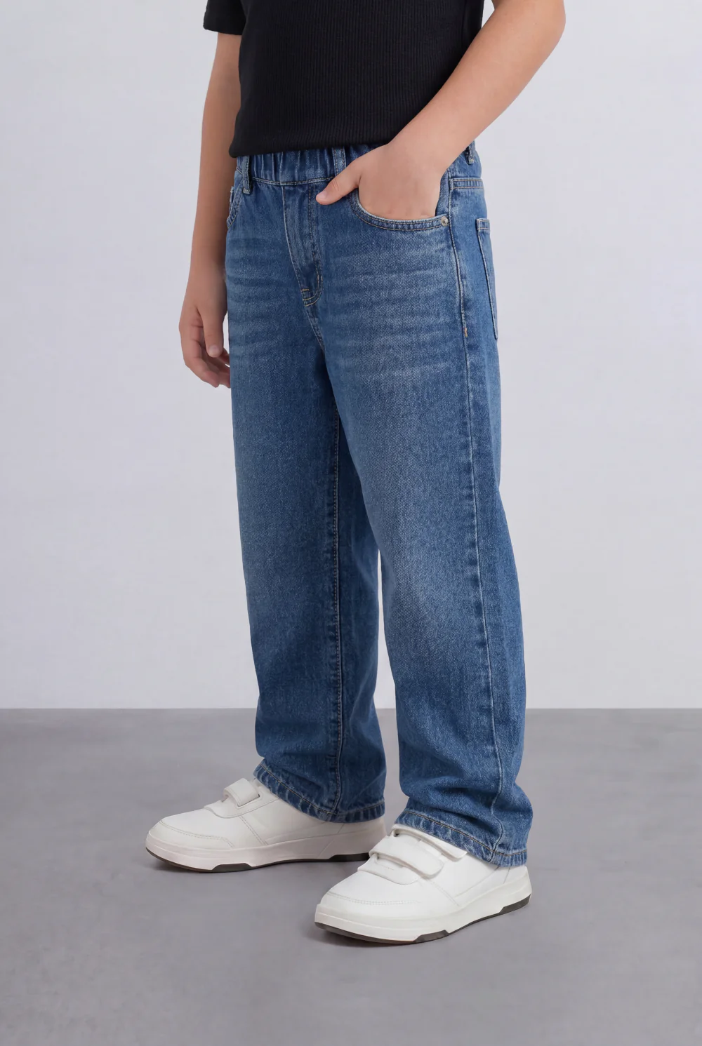 Boy's Tomato Store Boyfriend Denim Pants Mid Rise Flow Washed Vintage Finish - Image 24