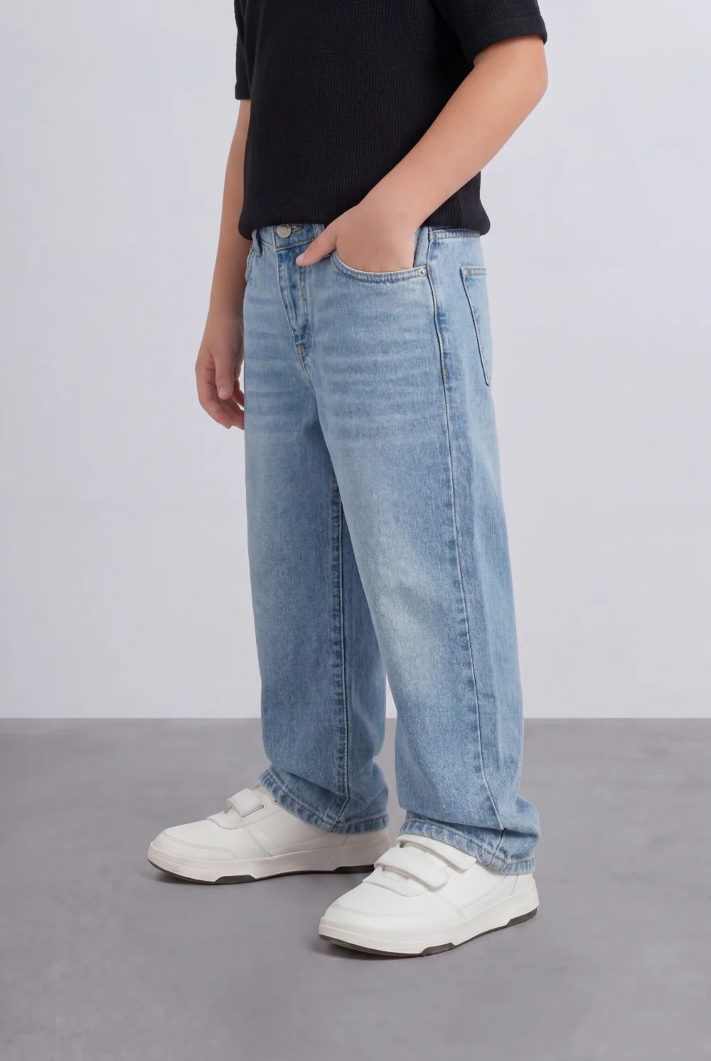 Boy's Tomato Store Boyfriend Denim Pants Mid Rise Flow Washed Vintage Finish - Image 28