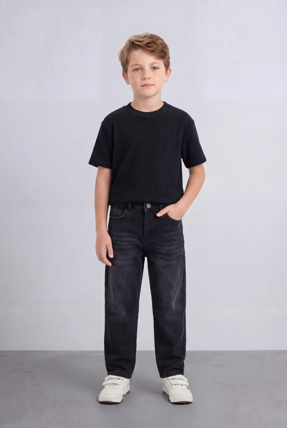 Boy's Tomato Store Boyfriend Denim Pants Mid Rise Flow Washed Vintage Finish - Image 3