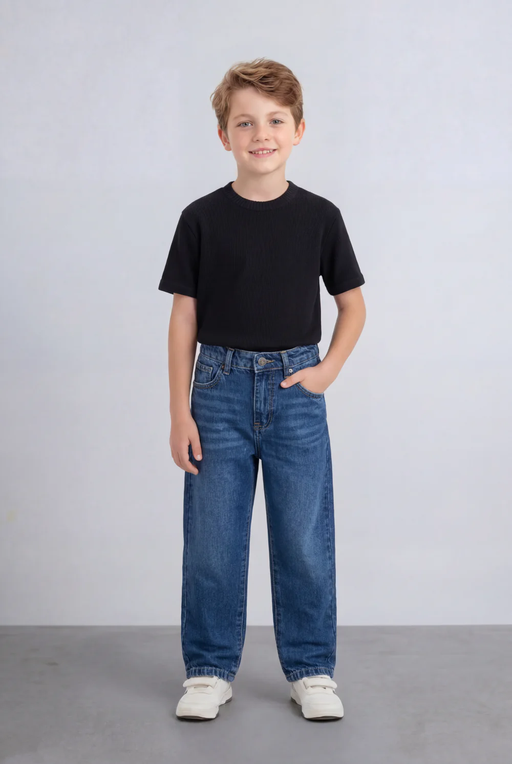 Boy's Tomato Store Boyfriend Denim Pants Mid Rise Flow Washed Vintage Finish - Image 5
