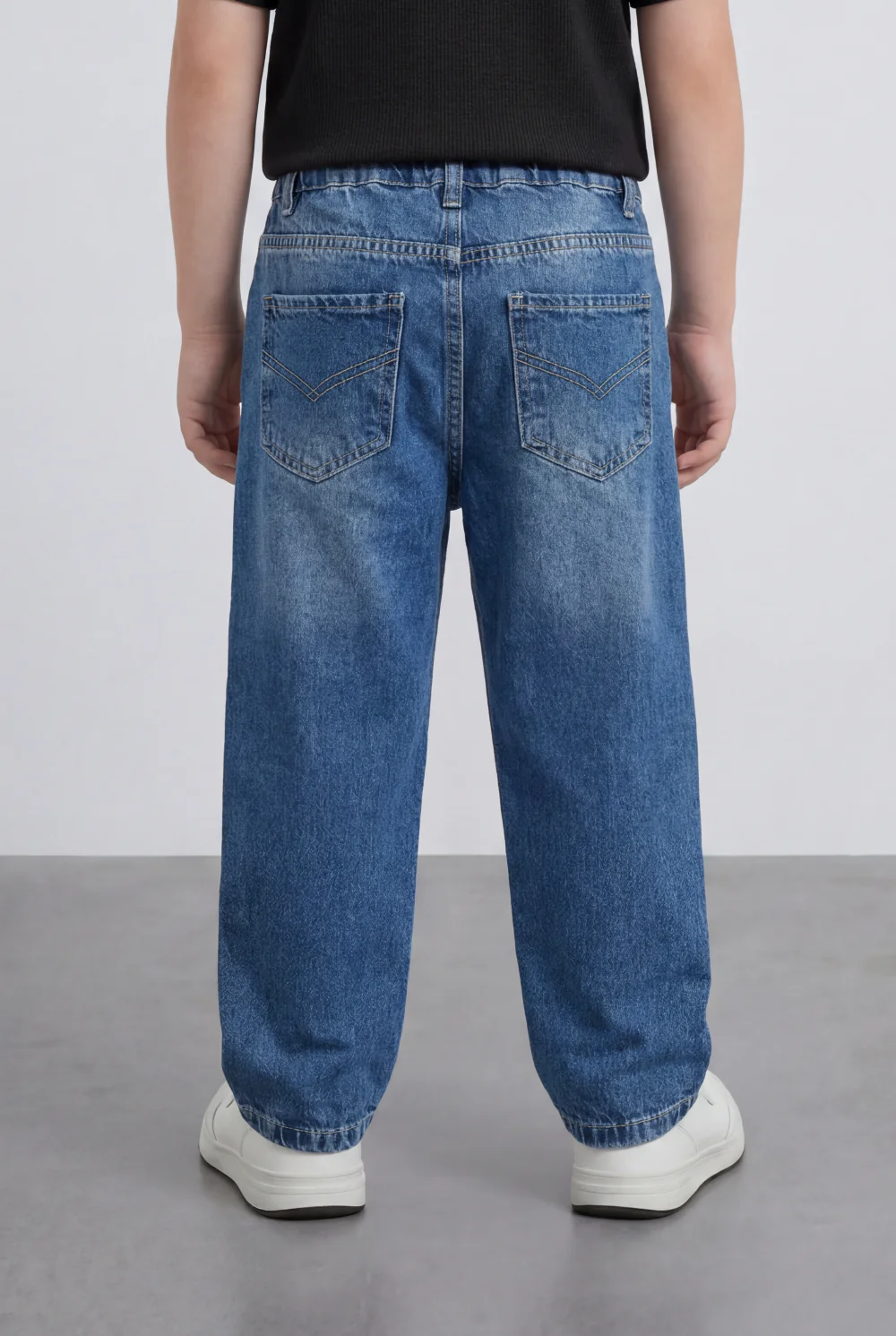 Boy's Tomato Store Boyfriend Denim Pants Mid Rise Flow Washed Vintage Finish - Image 6