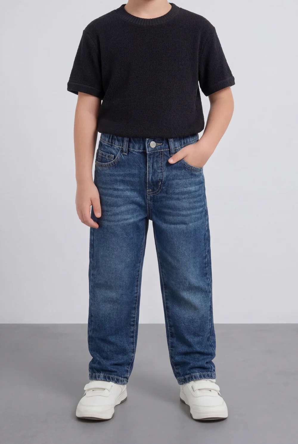 Boy's Tomato Store Boyfriend Denim Pants Mid Rise Flow Washed Vintage Finish - Image 7