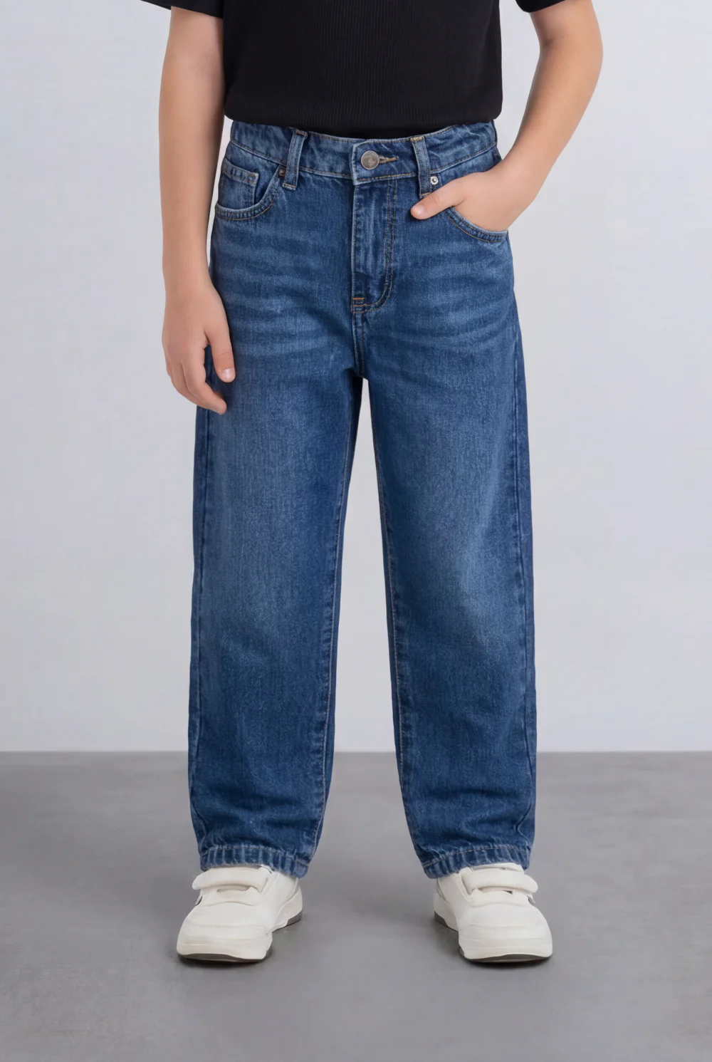 Boy's Tomato Store Boyfriend Denim Pants Mid Rise Flow Washed Vintage Finish - Image 9
