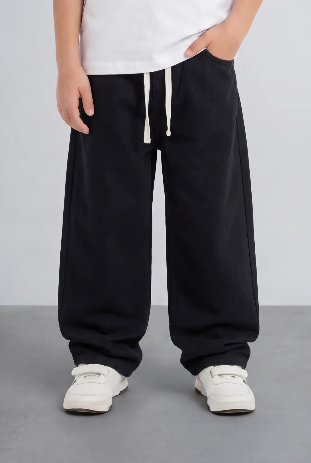 Boy's Tomato Store Boyfriend Jens Pants Elastic Waist Draw Cord Detail Side Utility Pockets