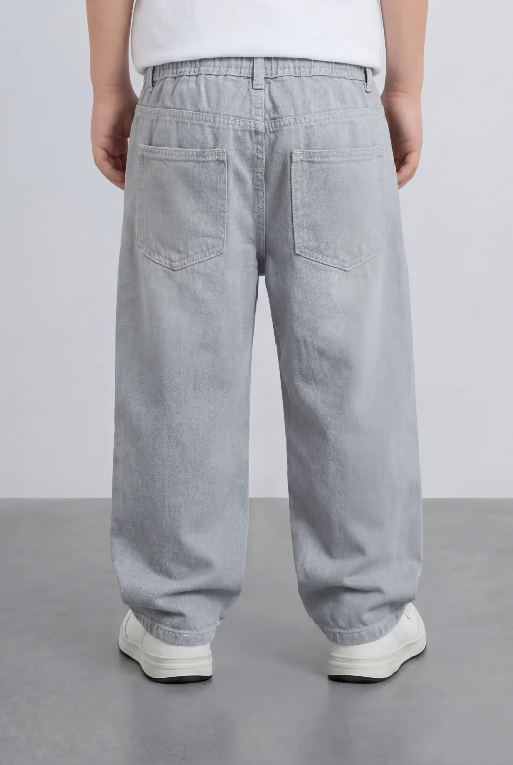 Boy's Tomato Store Boyfriend Jens Pants Elastic Waist Draw Cord Detail Side Utility Pockets - Image 10