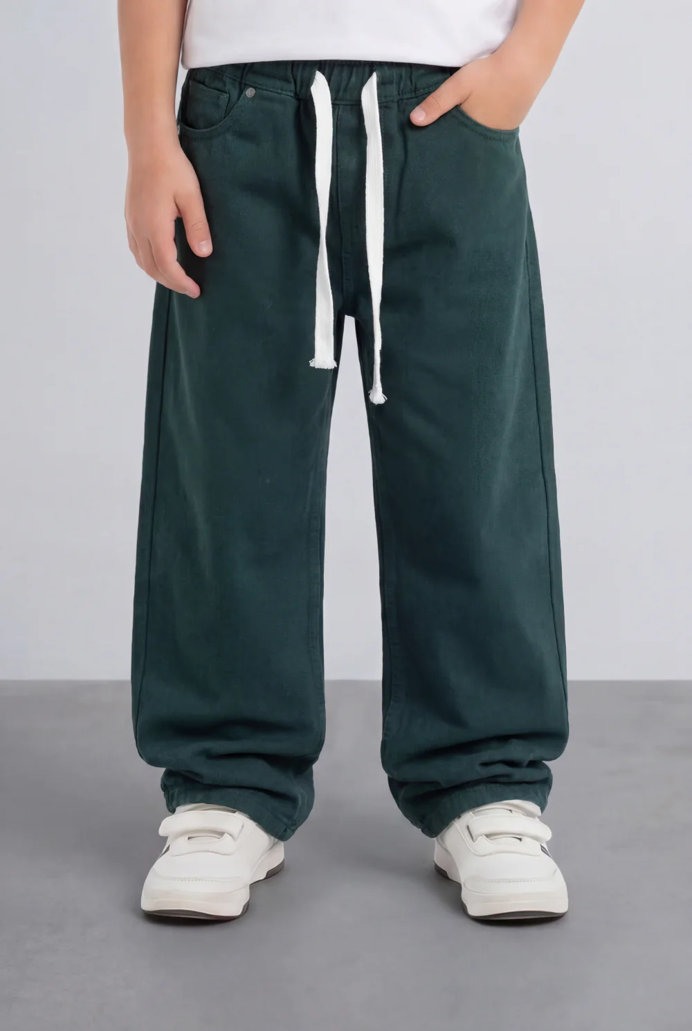 Boy's Tomato Store Boyfriend Jens Pants Elastic Waist Draw Cord Detail Side Utility Pockets - Image 13