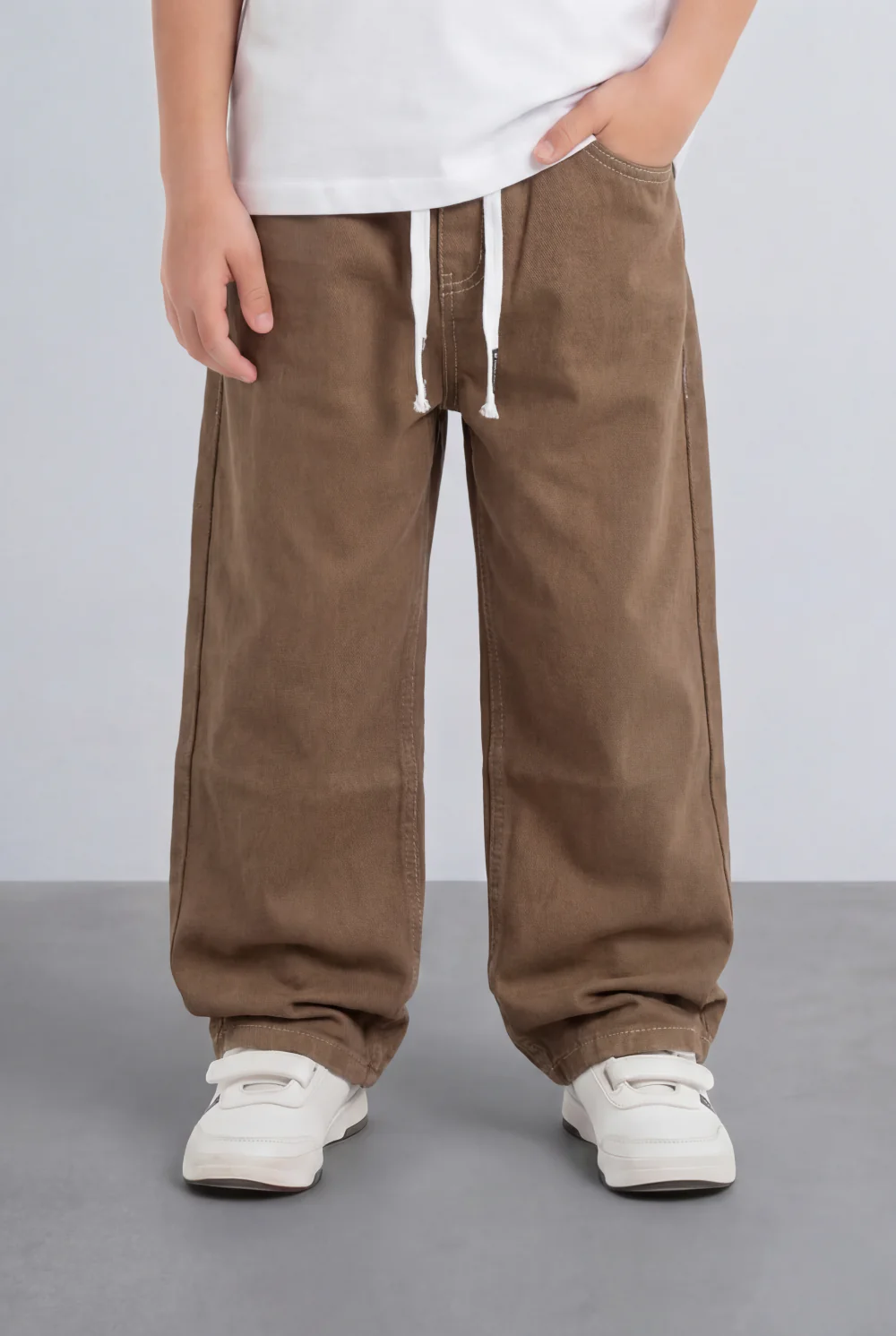 Boy's Tomato Store Boyfriend Jens Pants Elastic Waist Draw Cord Detail Side Utility Pockets - Image 17