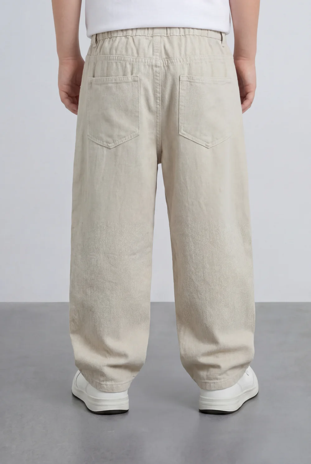 Boy's Tomato Store Boyfriend Jens Pants Elastic Waist Draw Cord Detail Side Utility Pockets - Image 6