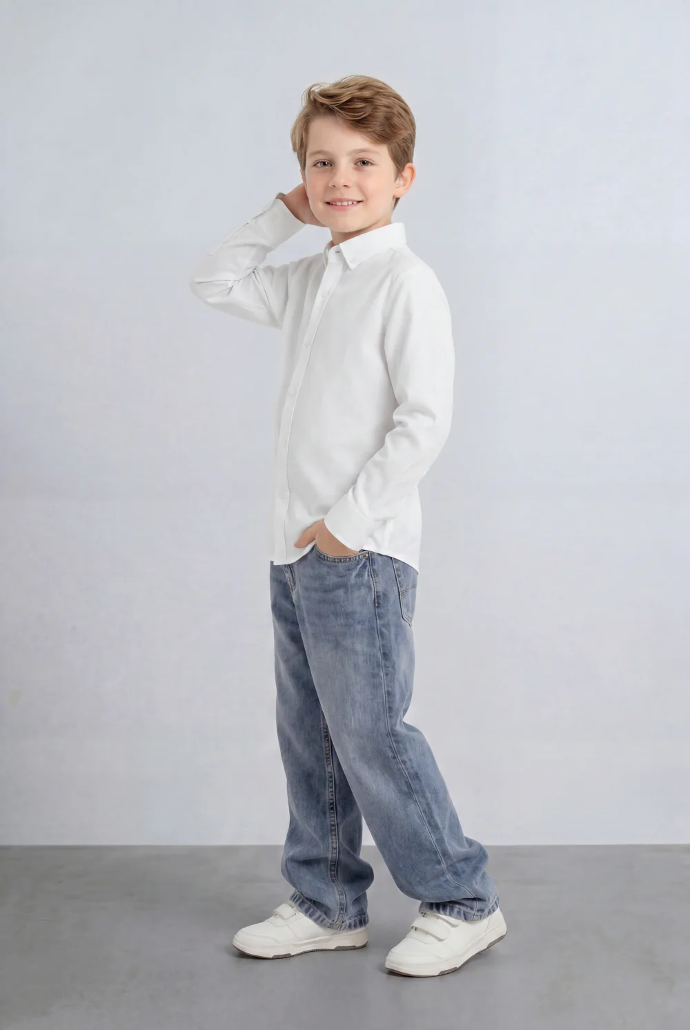 Boy's Tomato Store Button Down Shirt Classic Collar Design Long Sleeve - Image 11
