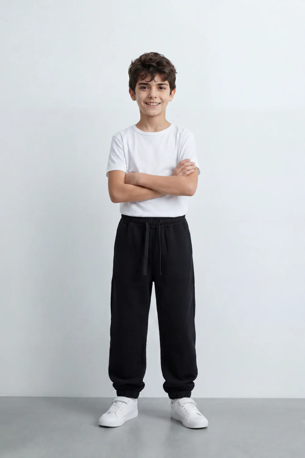 Boy's Tomato Store Cloud Jogger Sweatpants Plain Washed Surface With Soft Brushed Texture Relaxed Tapered Shape Elastic Waist Oversize - Image 3