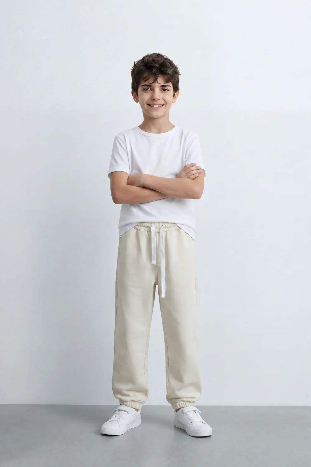 Boy's Tomato Store Cloud Jogger Sweatpants Plain Washed Surface With Soft Brushed Texture Relaxed Tapered Shape Elastic Waist Oversize - Image 7