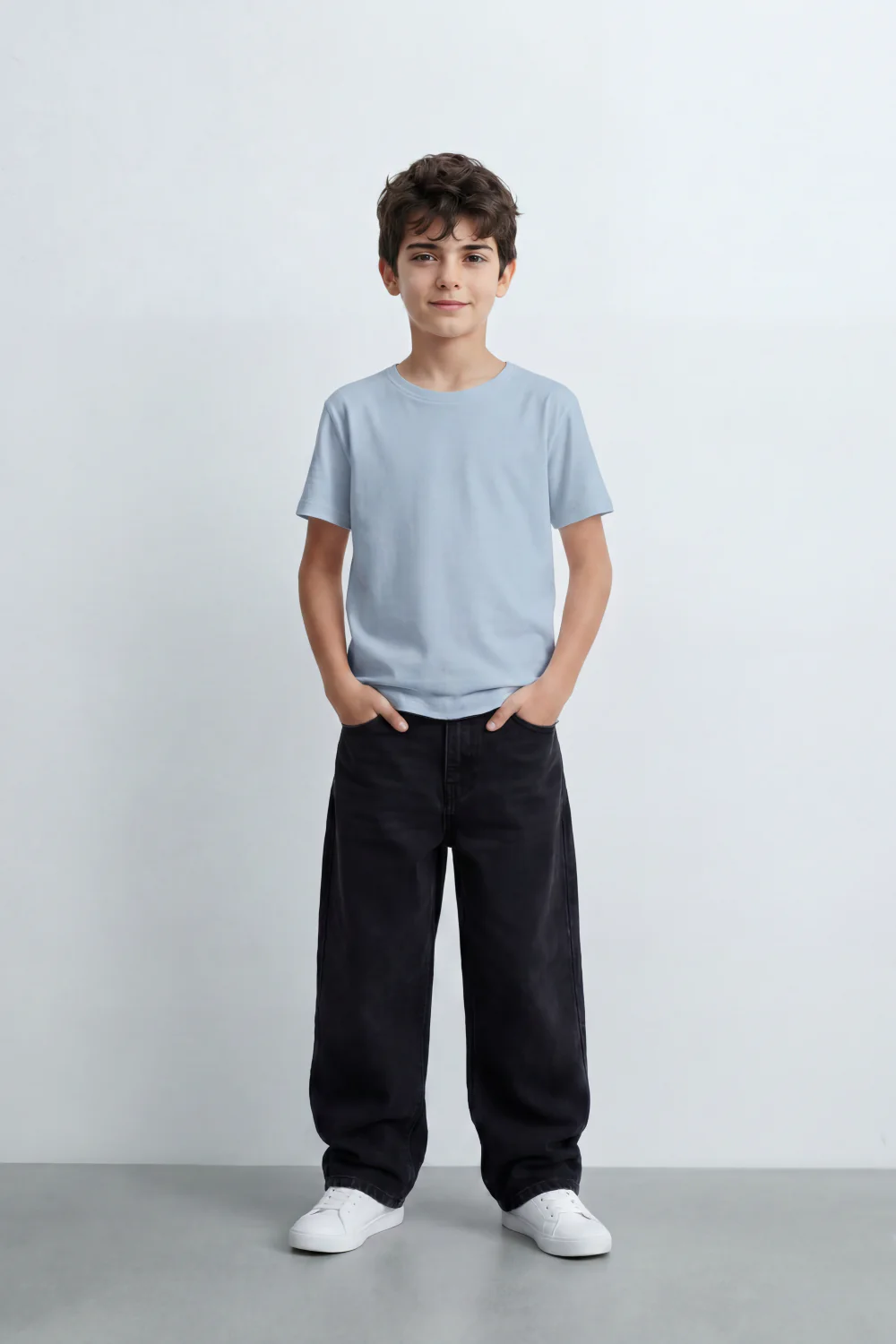 Boy's Tomato Store Debris Burst T-Shirt Made From Soft Cotton Knit Fabric Featuring Large Back Typography Print Distressed Speckle Splash Artwork - Image 11
