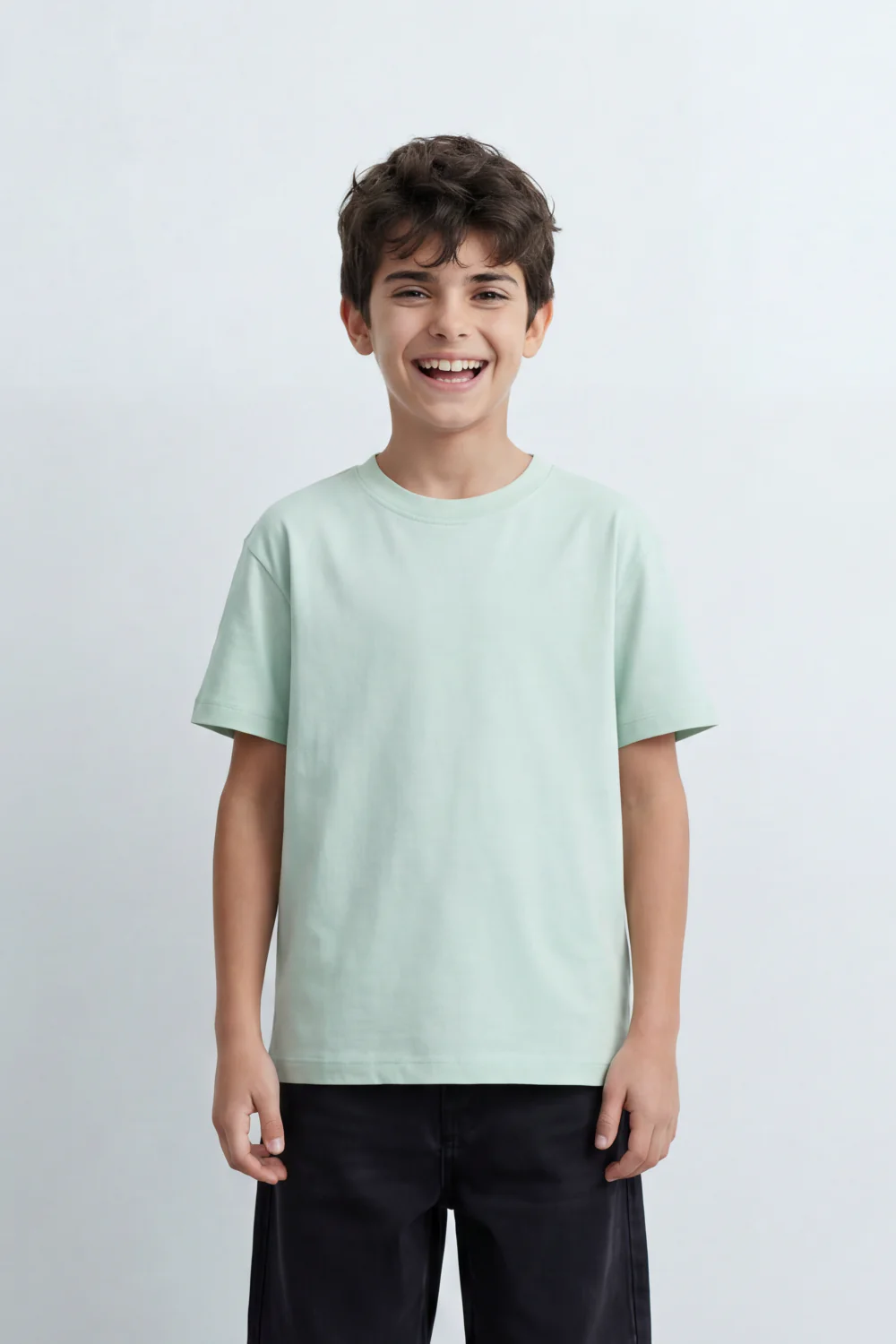 Boy's Tomato Store Debris Burst T-Shirt Made From Soft Cotton Knit Fabric Featuring Large Back Typography Print Distressed Speckle Splash Artwork - Image 13
