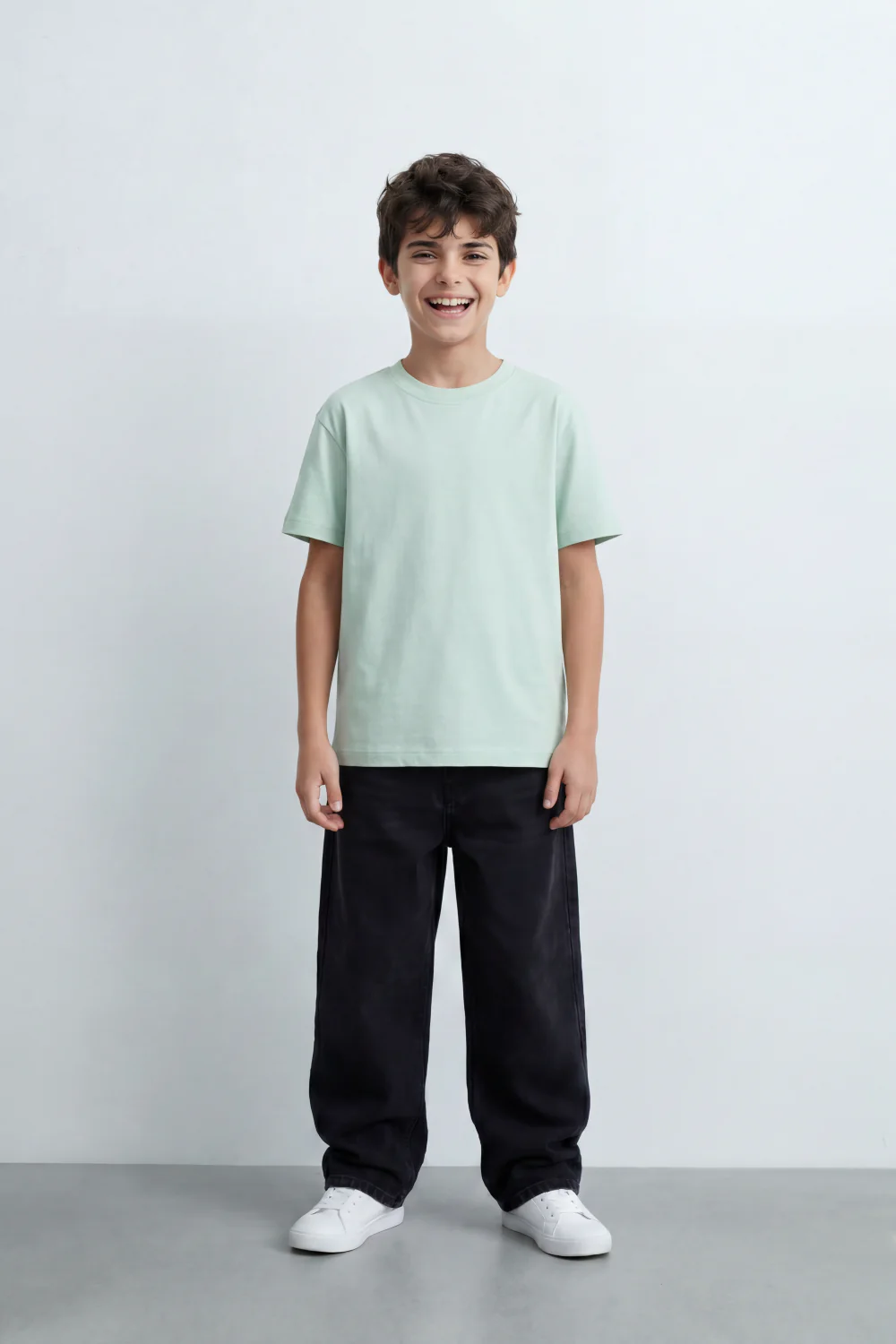 Boy's Tomato Store Debris Burst T-Shirt Made From Soft Cotton Knit Fabric Featuring Large Back Typography Print Distressed Speckle Splash Artwork - Image 15