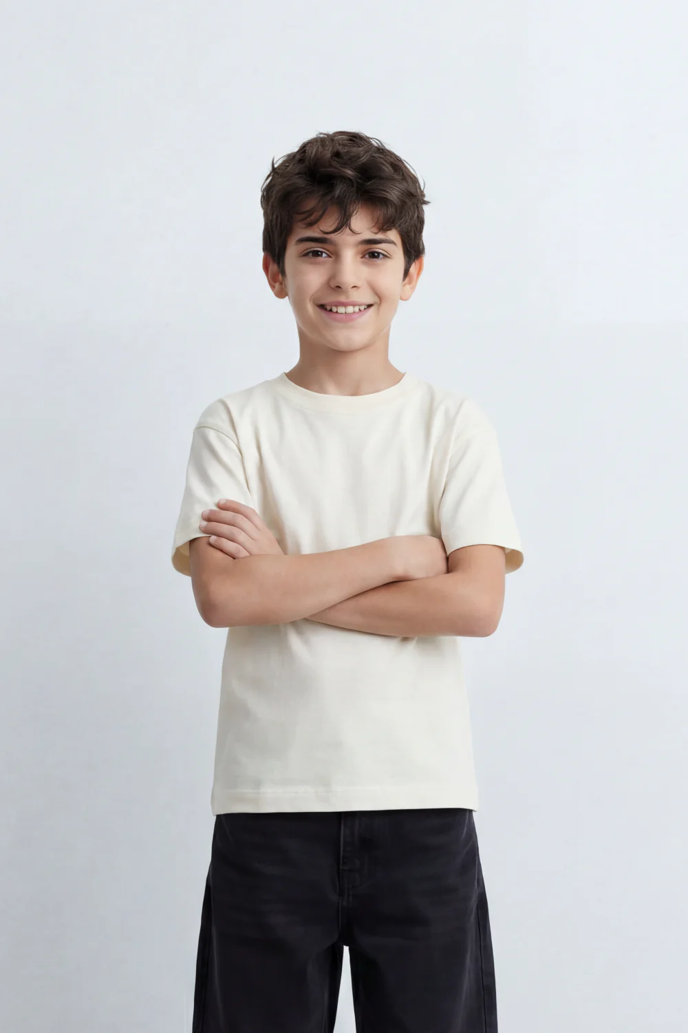 Boy's Tomato Store Debris Burst T-Shirt Made From Soft Cotton Knit Fabric Featuring Large Back Typography Print Distressed Speckle Splash Artwork - Image 5