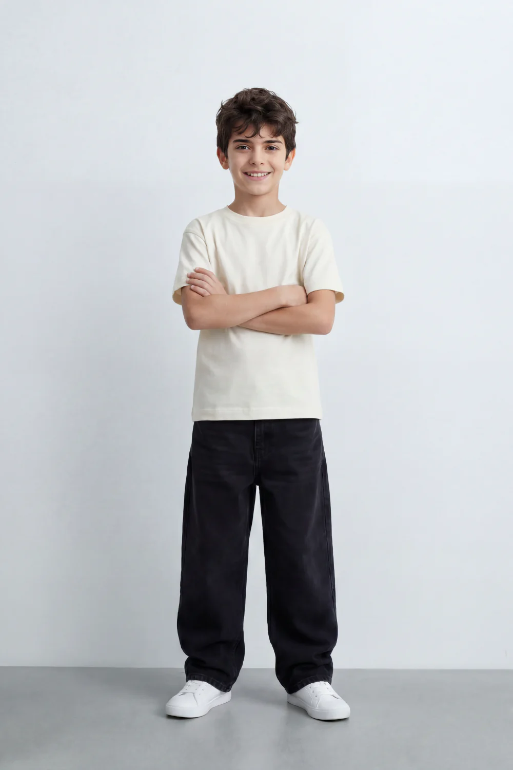 Boy's Tomato Store Debris Burst T-Shirt Made From Soft Cotton Knit Fabric Featuring Large Back Typography Print Distressed Speckle Splash Artwork - Image 7