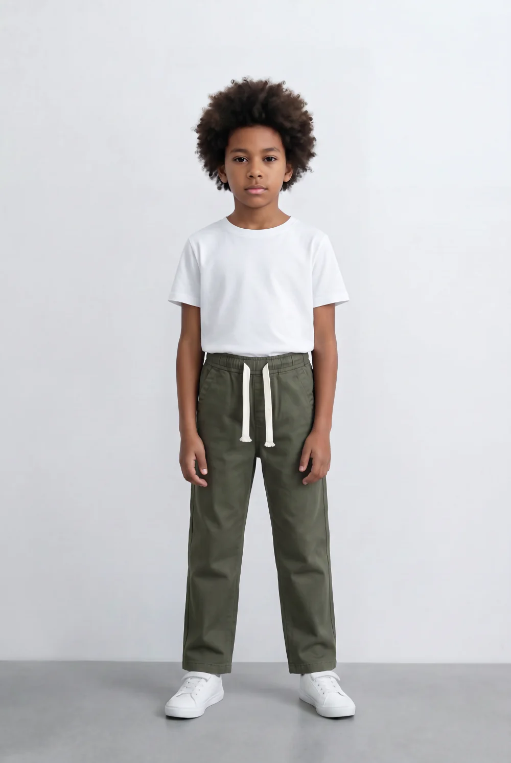 Boy's Tomato Store Drawstring Twill Elastic Waist Comfort Boyfriend Fit Pants - Image 15