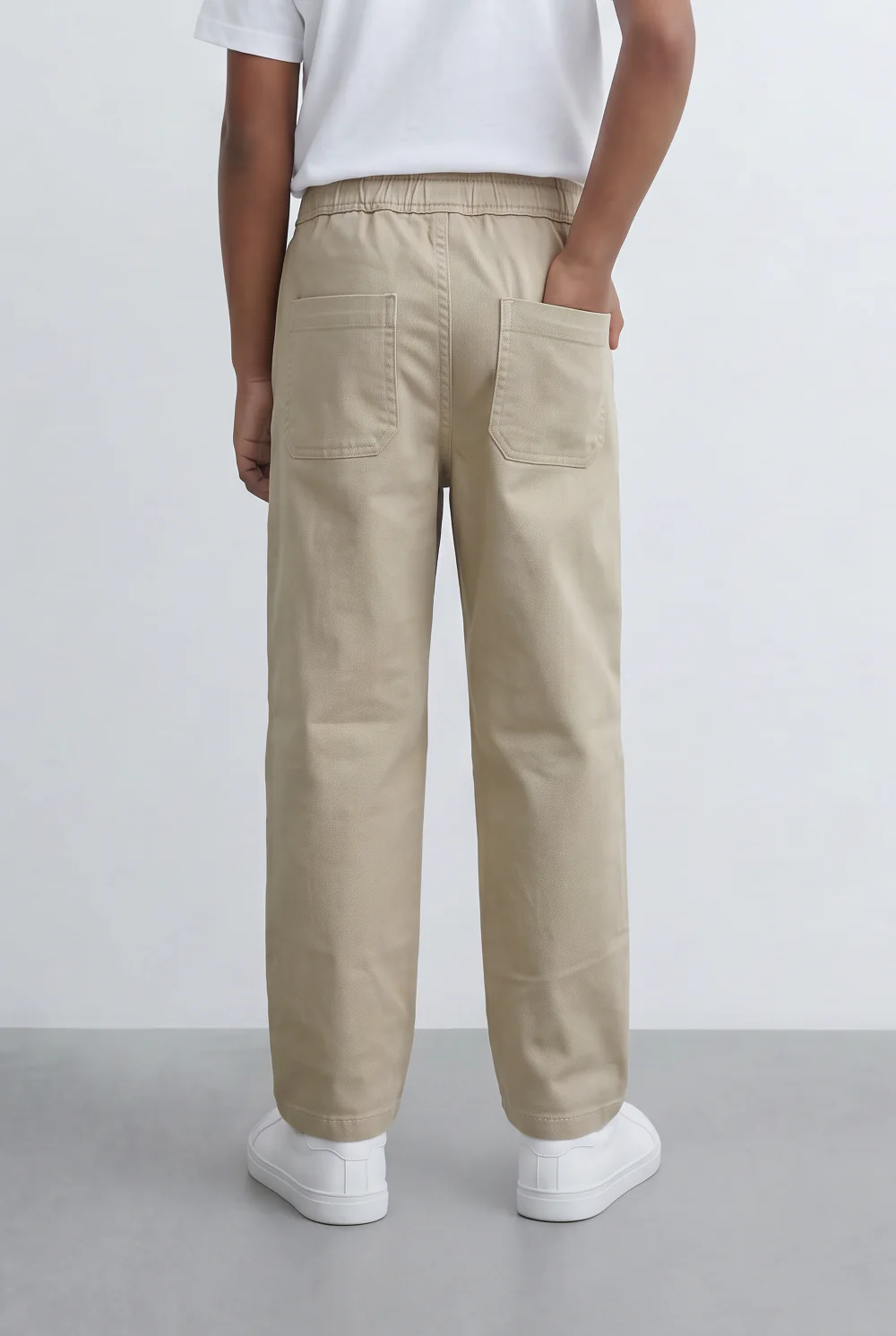Boy's Tomato Store Drawstring Twill Elastic Waist Comfort Boyfriend Fit Pants - Image 2