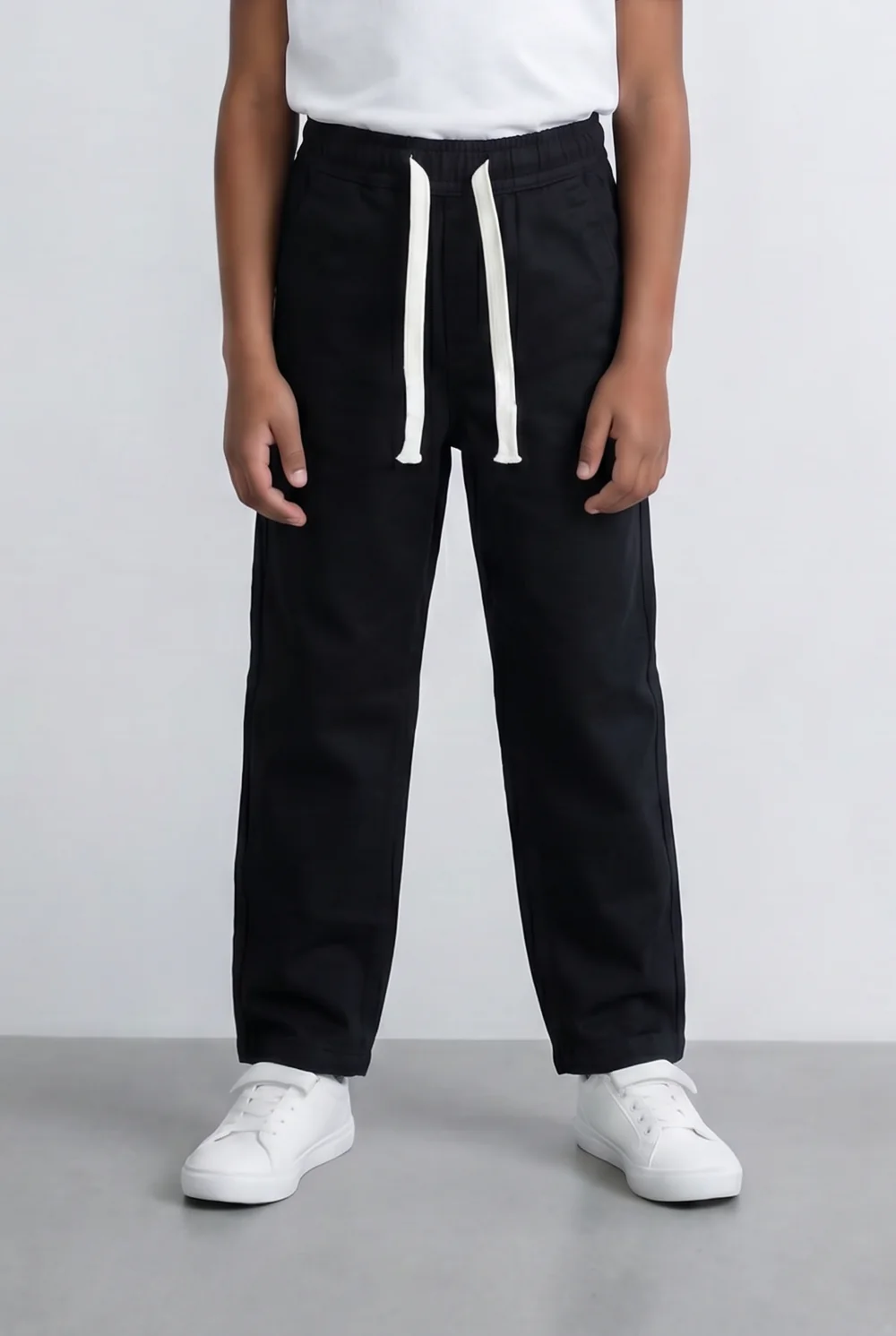 Boy's Tomato Store Drawstring Twill Elastic Waist Comfort Boyfriend Fit Pants - Image 5