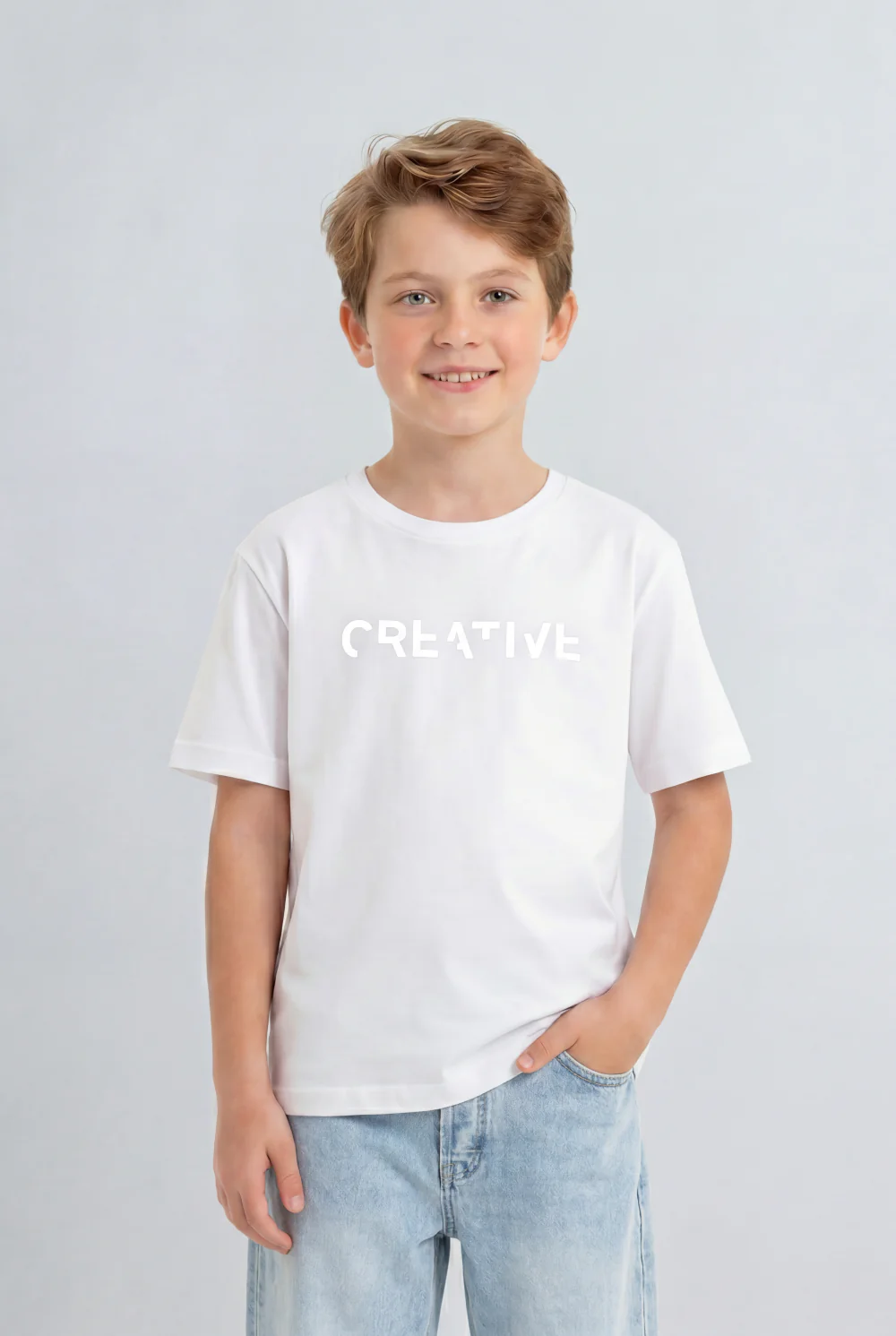 Boy's Tomato Store Graphic T-Shirt Clean Front Look Center Text Print - Image 9