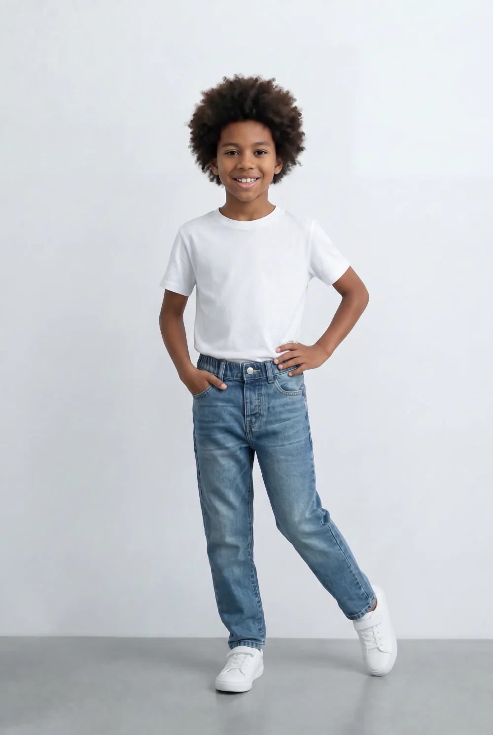 Boy's Tomato Store Jeans Denim Boyfriend Pants With Five Pockets - Image 11