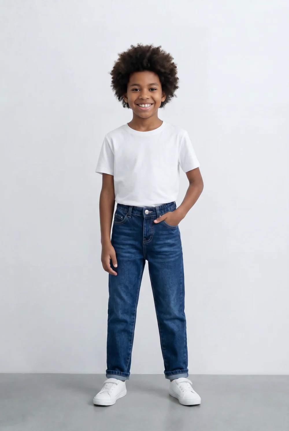 Boy's Tomato Store Jeans Denim Boyfriend Pants With Five Pockets - Image 15
