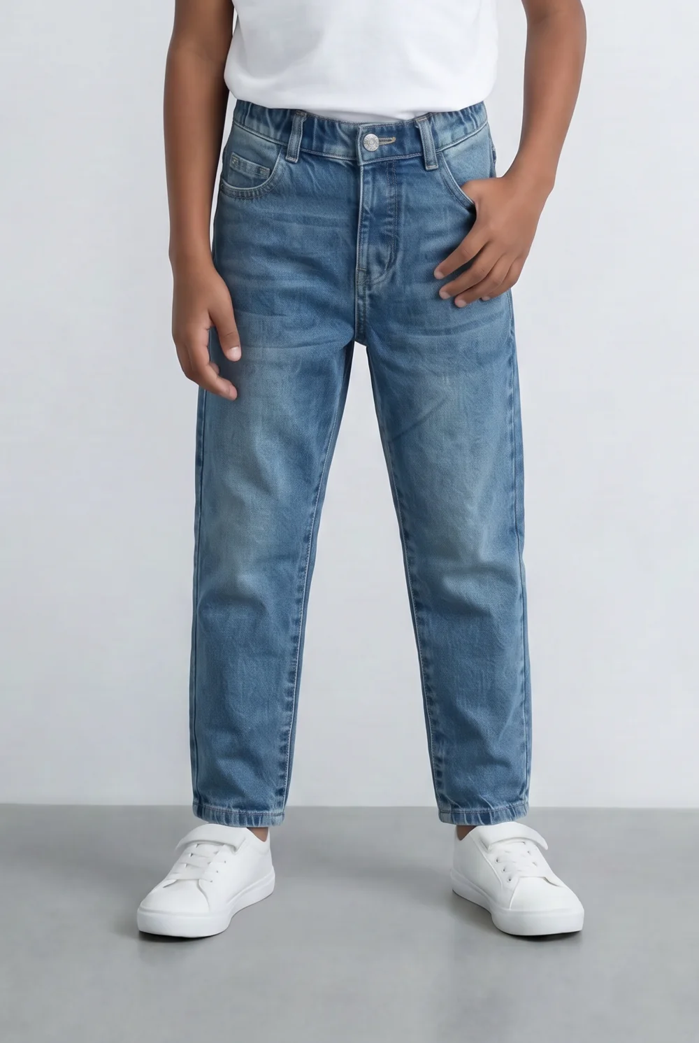 Boy's Tomato Store Jeans Denim Boyfriend Pants With Five Pockets - Image 5