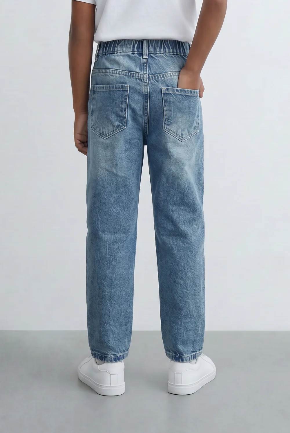 Boy's Tomato Store Jeans Denim Boyfriend Pants With Five Pockets - Image 6
